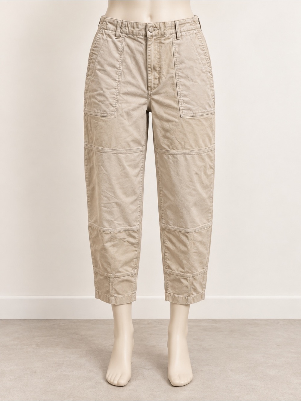 Banana Republic Neutral Patchwork Cargo Trousers - Beige